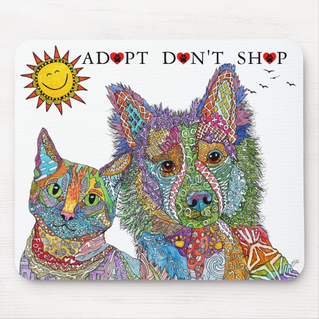 Adoptier der Tierrettung nicht kaufen Mousepad (Vorne)