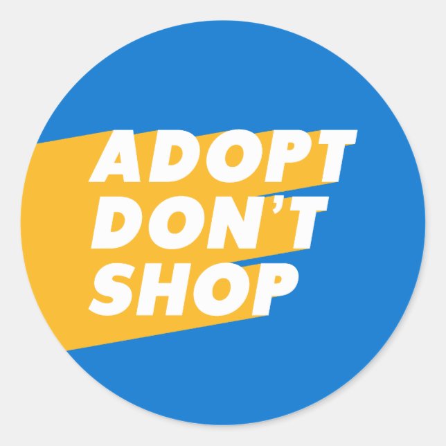 Adoptier Don't Shop - Animal Lover Round Design Runder Aufkleber (Vorderseite)