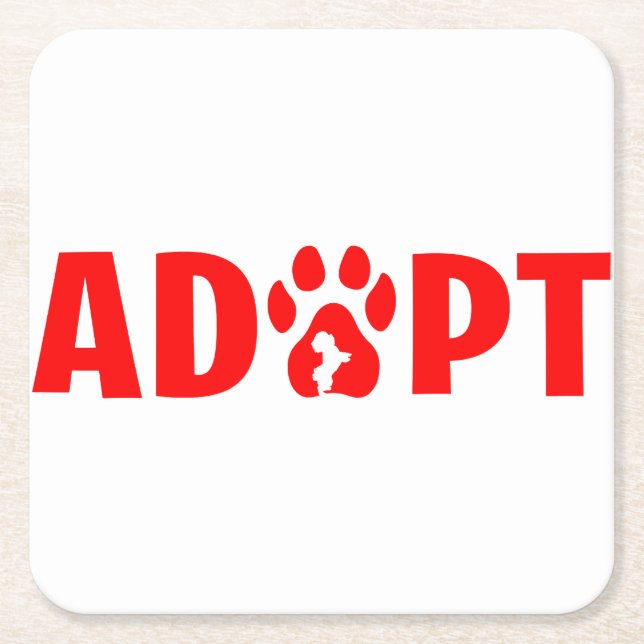 Adoptier Dont Shop - Havanese Rechteckiger Pappuntersetzer (Vorderseite)