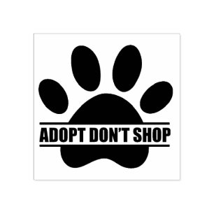 Adoptier Don't Shop Pet Rescue Wood Art Briefmarke Gummistempel