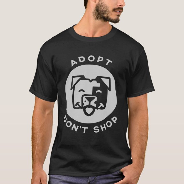 Adoptier Dont Shop Rett Life Rescue Animals Liebe T-Shirt (Vorderseite)