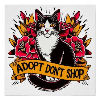 Adoptier Don't Shop Walldecor Poster
