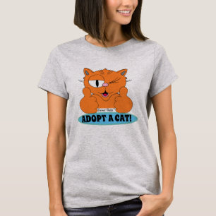 ADOPTIER eine KATZE! Thumbs Up Cartoon Chat T-Shirt