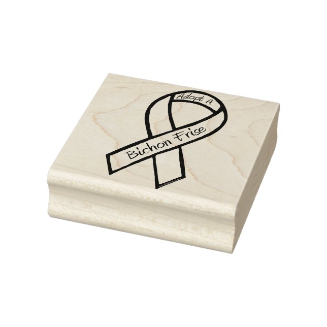 Adoptier einer Bichon Frise Gummistempel (Stempel)