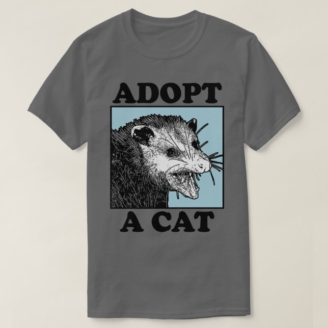 Adoptier einer Katze Kinder lange Schläfchen T-Shirt (Design vorne)