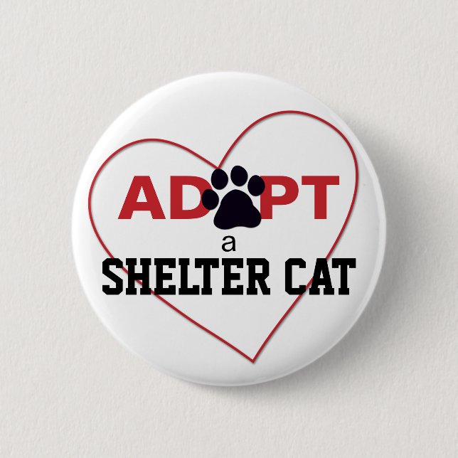 Adoptier einer Shelter Cat Button (Vorderseite)
