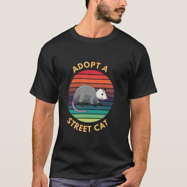 Adoptier einer Straßenkatze | Opossum T-Shirt (Vorderseite)