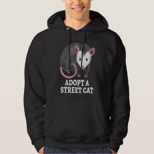 Adoptier einer Street Cat Opossum Opossum Cat Pun Hoodie