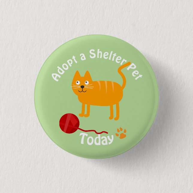 Adoptier einer Unterschlupf Button (Vorderseite)