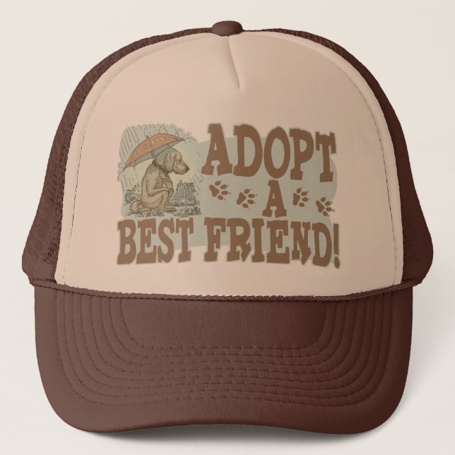Adoptier eines Best Friend von Mudge Studios Truckerkappe (Vorderseite)