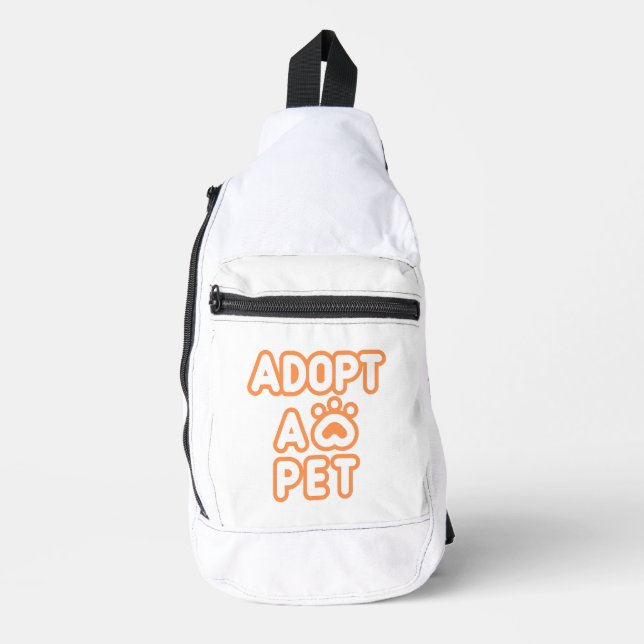 adoptier eines Haustiers Crossbody Bag (Vorderseite)
