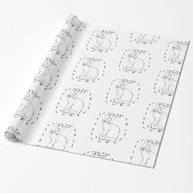 Adoptier eines Menschen Geschenkpapier (Ungerollt)