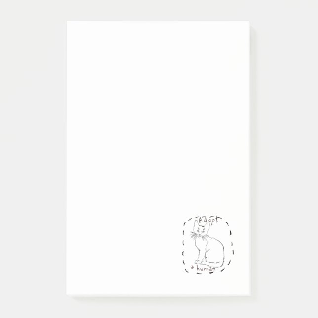 Adoptier eines Menschen Post-it Klebezettel (Vorderseite)