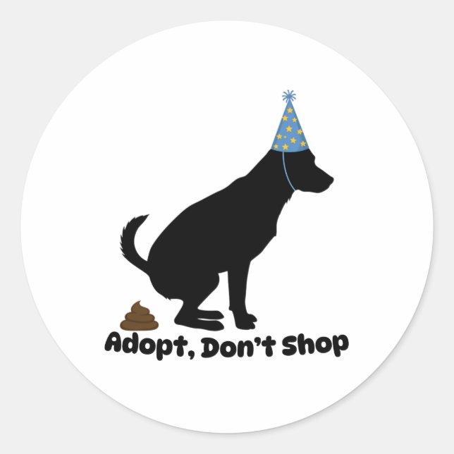 Adoptier eines Pet-Tages | Aufkleber zur Rettung (Vorderseite)