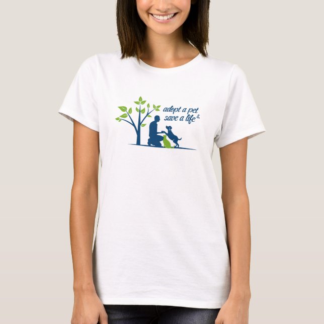 adoptier eines Tieres - Leben gerettet T-Shirt (Vorderseite)