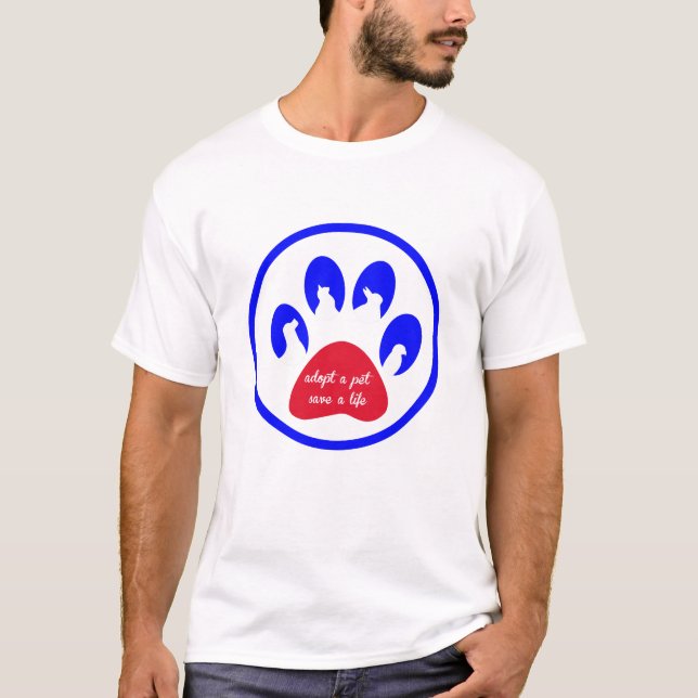 adoptier eines Tieres - Leben gerettet T-Shirt (Vorderseite)