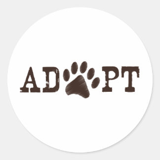 Adoptier eines Tieres Runder Aufkleber