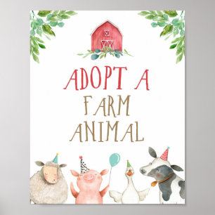 Adoptier eines Tierzüchters Barnyard Boy Geburtsta Poster