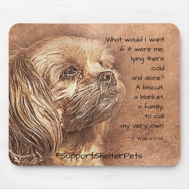 Adoptier eines Unterhemmers - Shih Tzu Mousepad (Vorne)