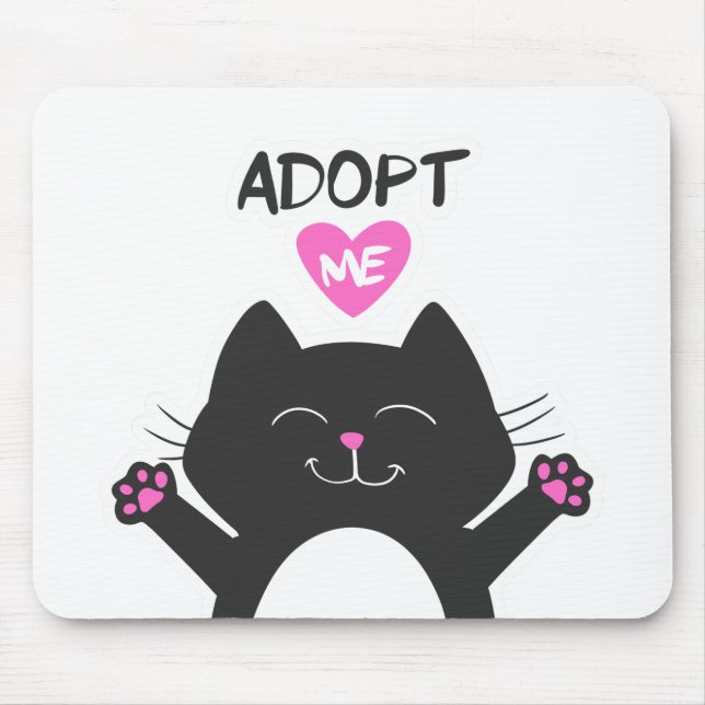 Adoptier - Hintergrundfarbe auswählen Mousepad (Vorne)