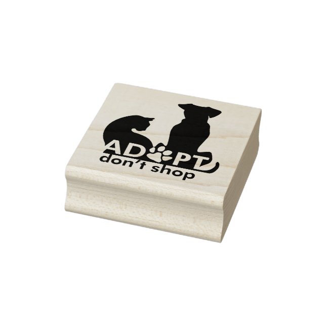 Adoptier keine Katze kaufen Gummistempel (Stempel)