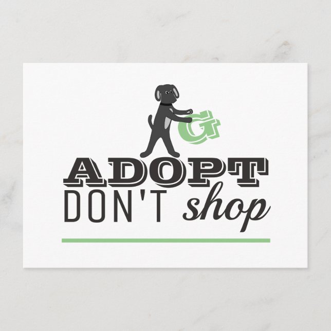 Adoptier Keine Shop-Details Begleitkarte (Vorderseite)