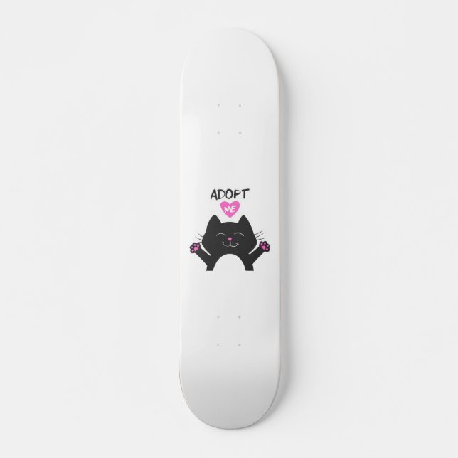 Adoptier mir - Hintergrundfarbe auswählen Skateboard (Vorne)