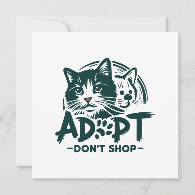 Adoptier nicht einkaufen 1 dankeskarte (Vorderseite)