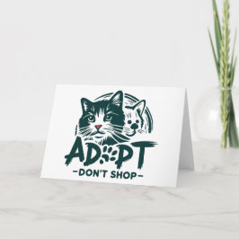 Adoptier nicht einkaufen 1 dankeskarte