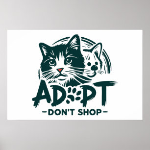 Adoptier nicht einkaufen 1 poster