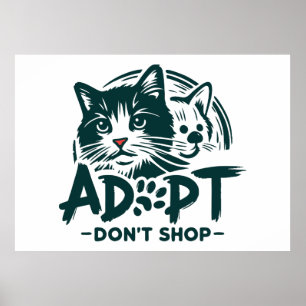 Adoptier nicht einkaufen 1 poster