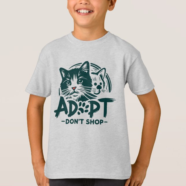 Adoptier nicht einkaufen 1 T-Shirt (Vorderseite)