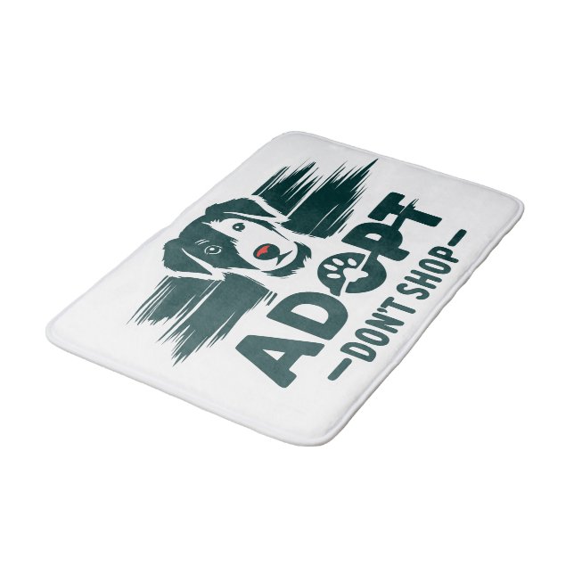 Adoptier nicht einkaufen 2 badematte (Schrägansicht)