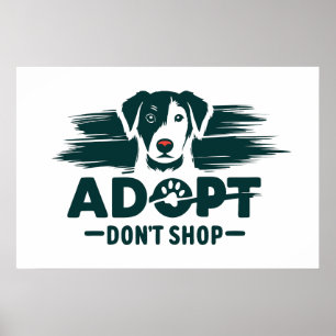 Adoptier nicht einkaufen 2 poster