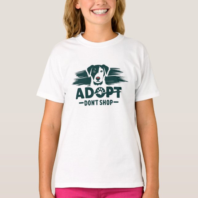Adoptier nicht einkaufen 2 T-Shirt (Vorderseite)