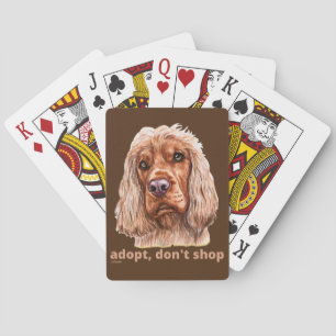 ADOPTIER, NICHT EINKAUFEN (Englisch Cocker Spanisc Spielkarten
