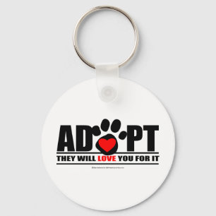 Adoptier Pawprint Schlüsselanhänger