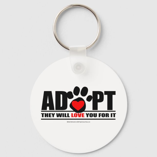 Adoptier Pawprint Schlüsselanhänger (Vorderseite)