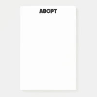 Adoptier Rescue Paw Print 4 x 6 Post-it Notes