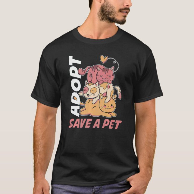 Adoptier Rett eines Haustiers T-Shirt (Vorderseite)