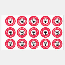 Adoptier, Rettung, Foster | Niedlich Black Cat Etiketten