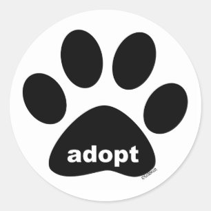 Adoptier Runder Aufkleber