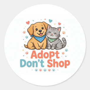 Adoptier statt kaufen Aufkleber