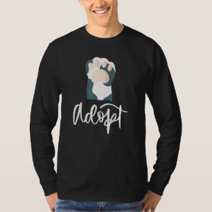 Adoptier Trendy Paw Print Cat Dog Animal Rescue Pe T-Shirt