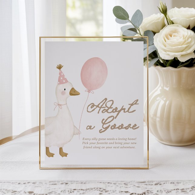 Adoptiere eine Gans | Lass uns rosa Mädchen gänseg Poster (Von Creator hochgeladen)