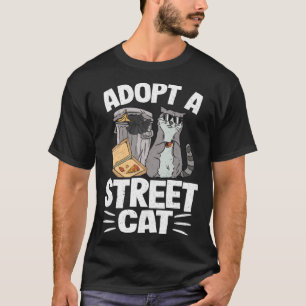 Adoptiere eine Straßenkatze Waschbär T-Shirt