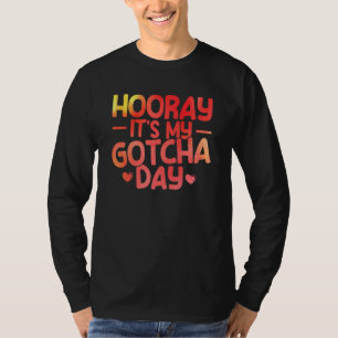 Adoptiere Gotcha Mein Gotcha Tag Wasserfarbe Adopt T-Shirt