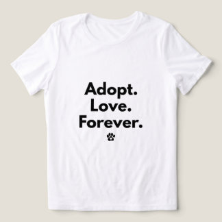 Adoptiere Liebe für Immer T-Shirt Tri-Blend Shirt
