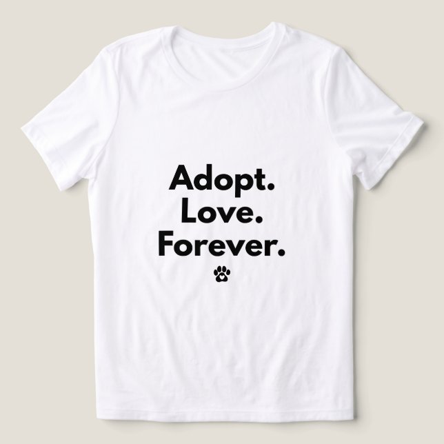 Adoptiere Liebe für Immer T-Shirt Tri-Blend Shirt (Design Vorderseite)