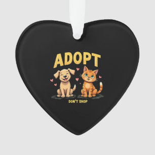 Adoptiere statt kaufen - Süße Tierrettung Tierlieb Ornament